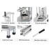 French Fry Cutter, Commercial Grade Potato Slicer Manual Potato Cutting machine 304 Stainless steel Blade Size 7/10/14mm