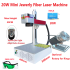 Mini 20W MAX Fiber Laser Marking Machine Jewerly Metal Engraving Engraver With Rotary For Card Silver Gold Cutting