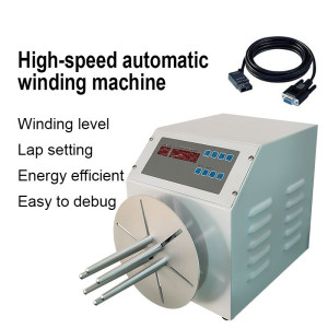 220/110V Semi-automatic Winding Machine, Wire Diameter 5mm Below 10M USB Telephone Line AC/DC Power Cord Winding Machine
